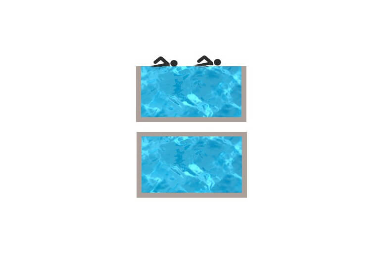 Piscine rectangulaire fond plat