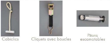 accessoires fournis avec la grille spéciale volet