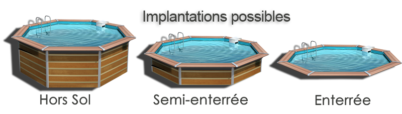 Piscine bois Waterclip : hors sol ou enterrée