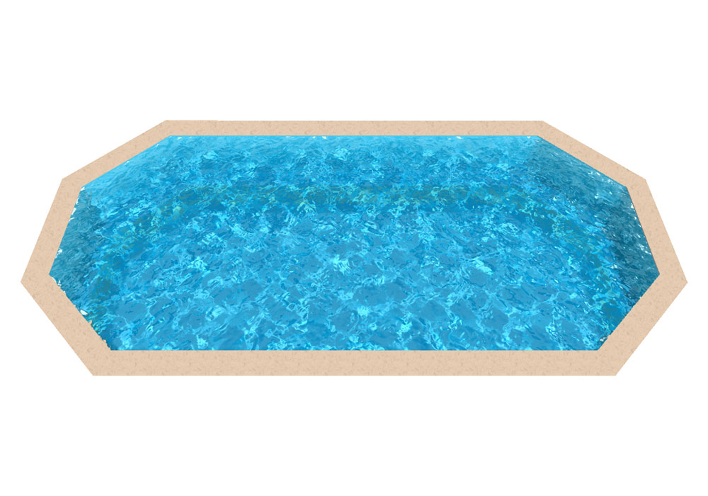 Piscine forme polygonale