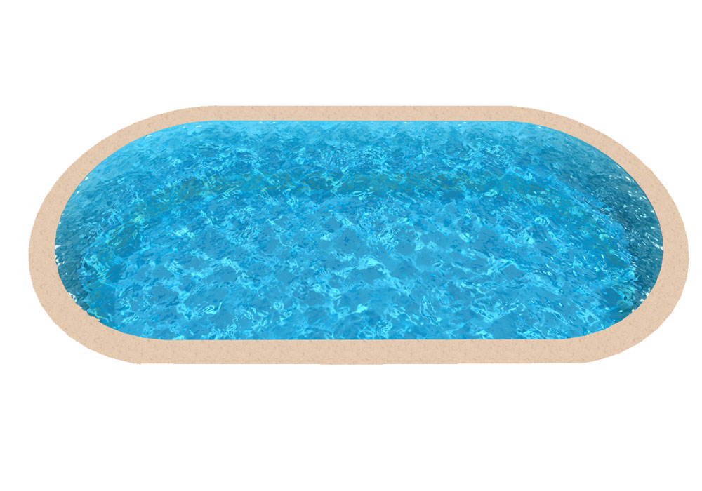 Piscine forme ovale